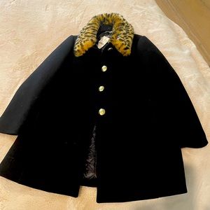 Crewcuts Girls Stadium-Cloth Topcoat Size 8. Color Black. Brand New with Tags.